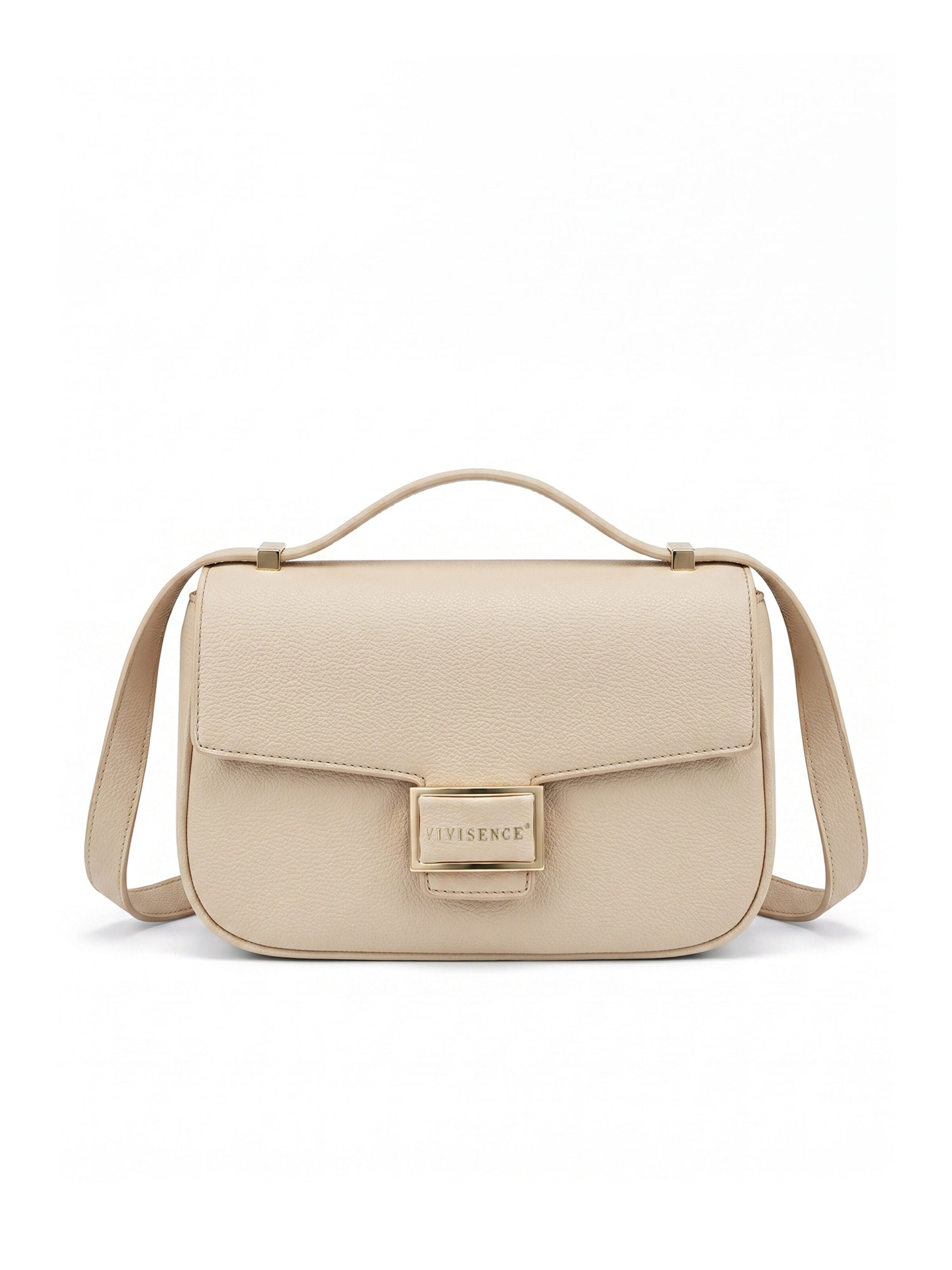 Vivisence Schultertasche 'T0026'‌‌‌‌‌‌ in Beige: Vorderseite