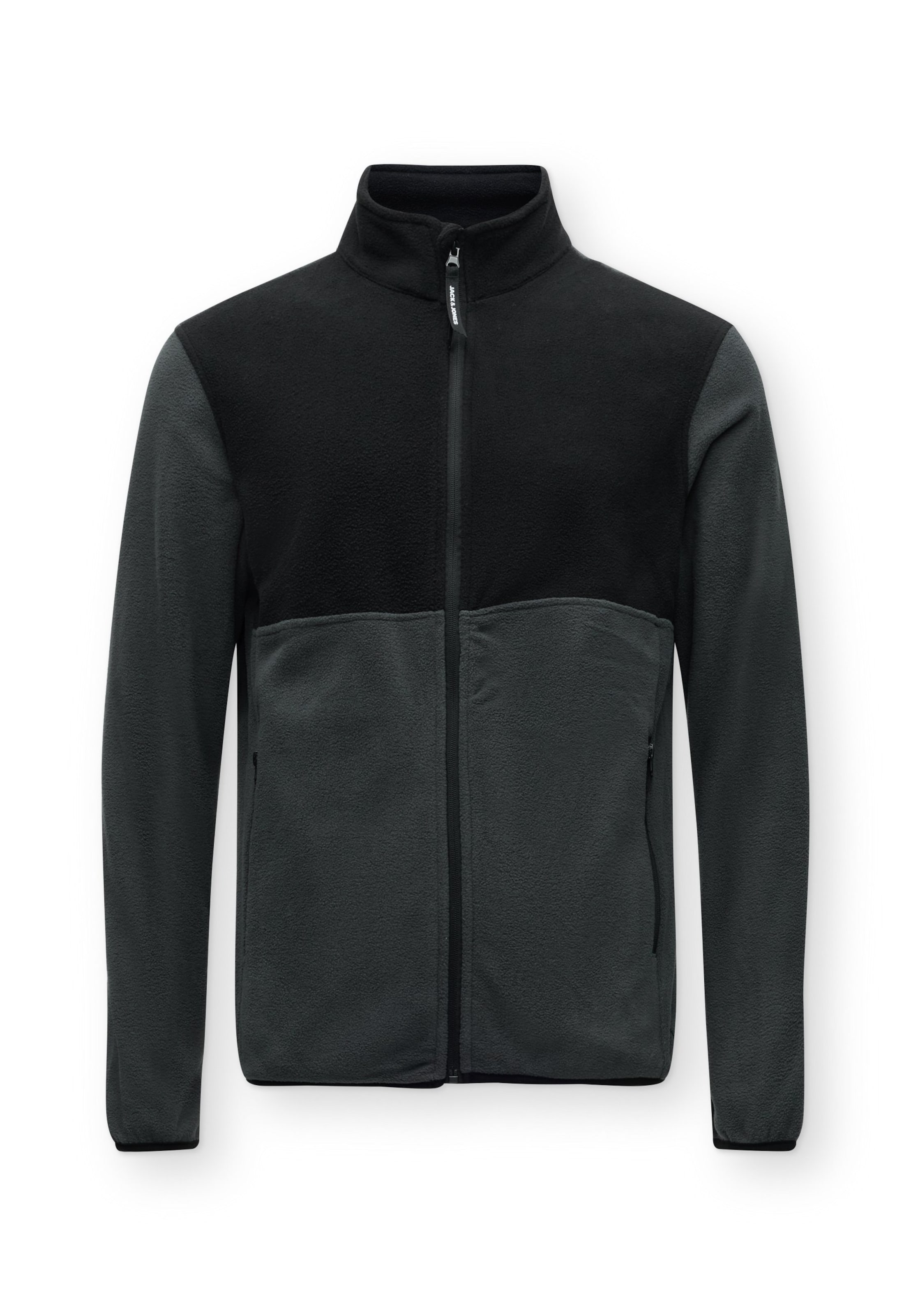 JACK & JONES Fleecejacke 'JWHFLAME' in Grau: Vorderseite