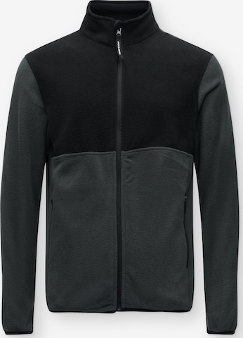 JACK & JONES Флисовая куртка 'JWHFLAME' в Серый: спереди