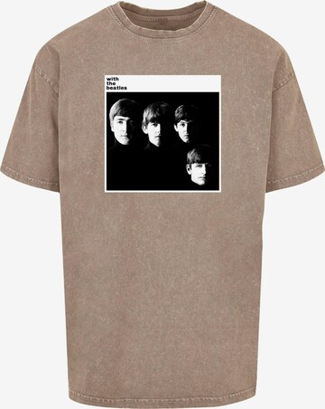 Merchcode Shirt 'Beatles - With The Beatles' in Groen: voorkant