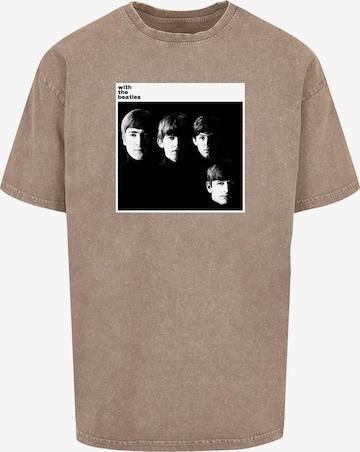 Merchcode T-Shirt 'Beatles - With The Beatles' in Grün: predná strana
