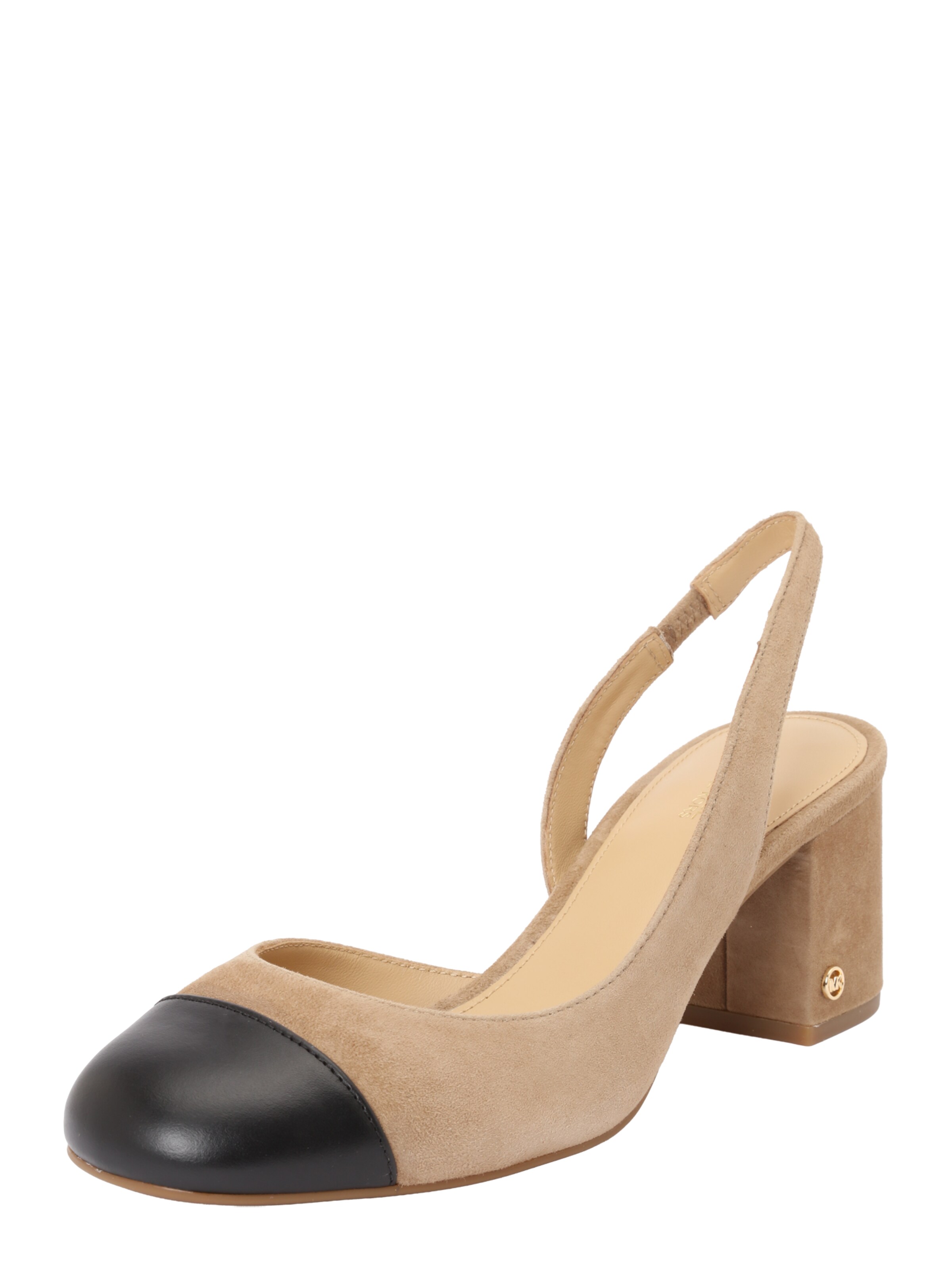 MICHAEL Michael Kors Čevlji s peto in s paščki 'PERLA' | svetlo rjava / črna barva, Prikaz izdelka