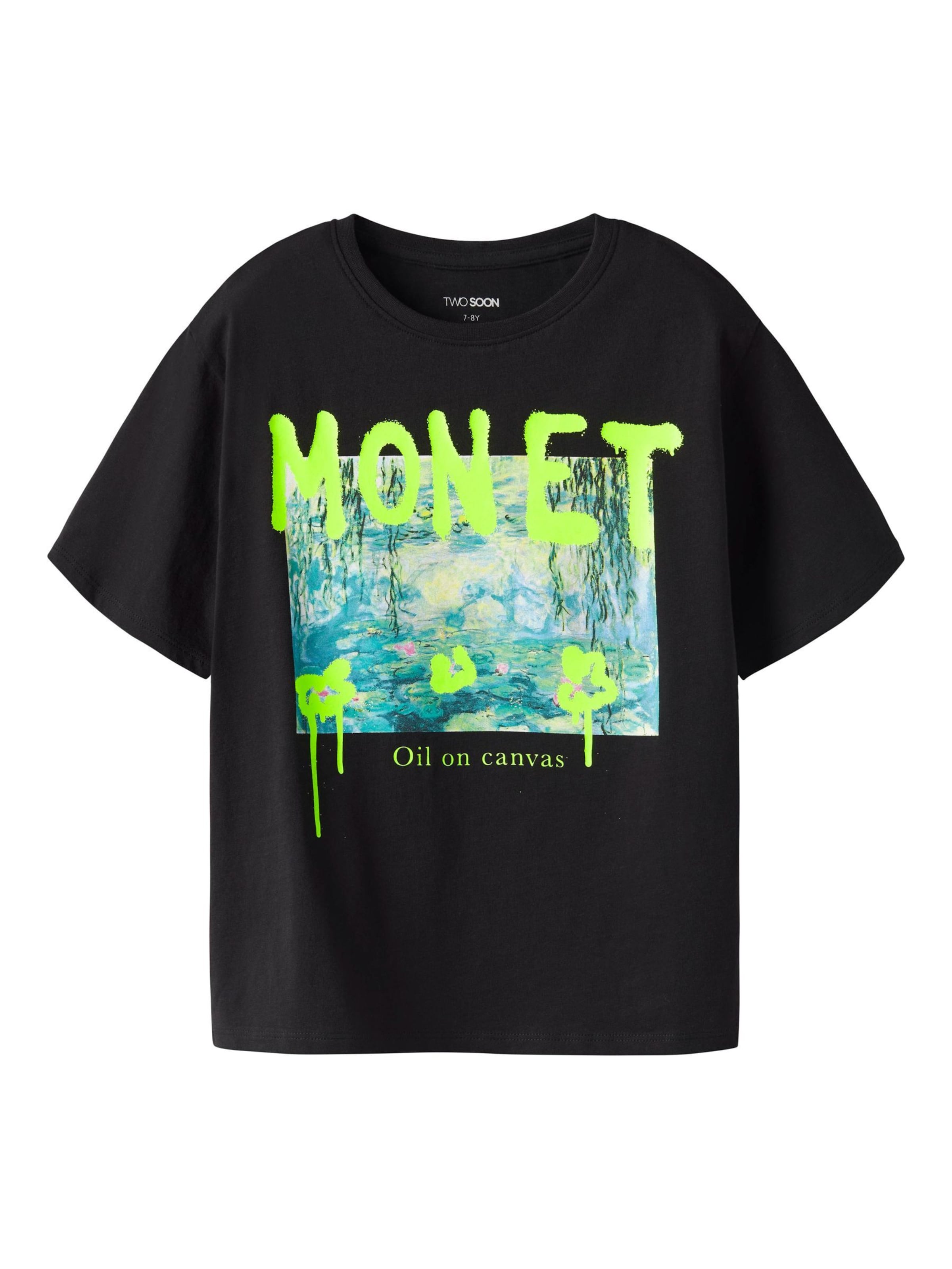 TWO SOON Μπλουζάκι σε μαύρο: μπροστά