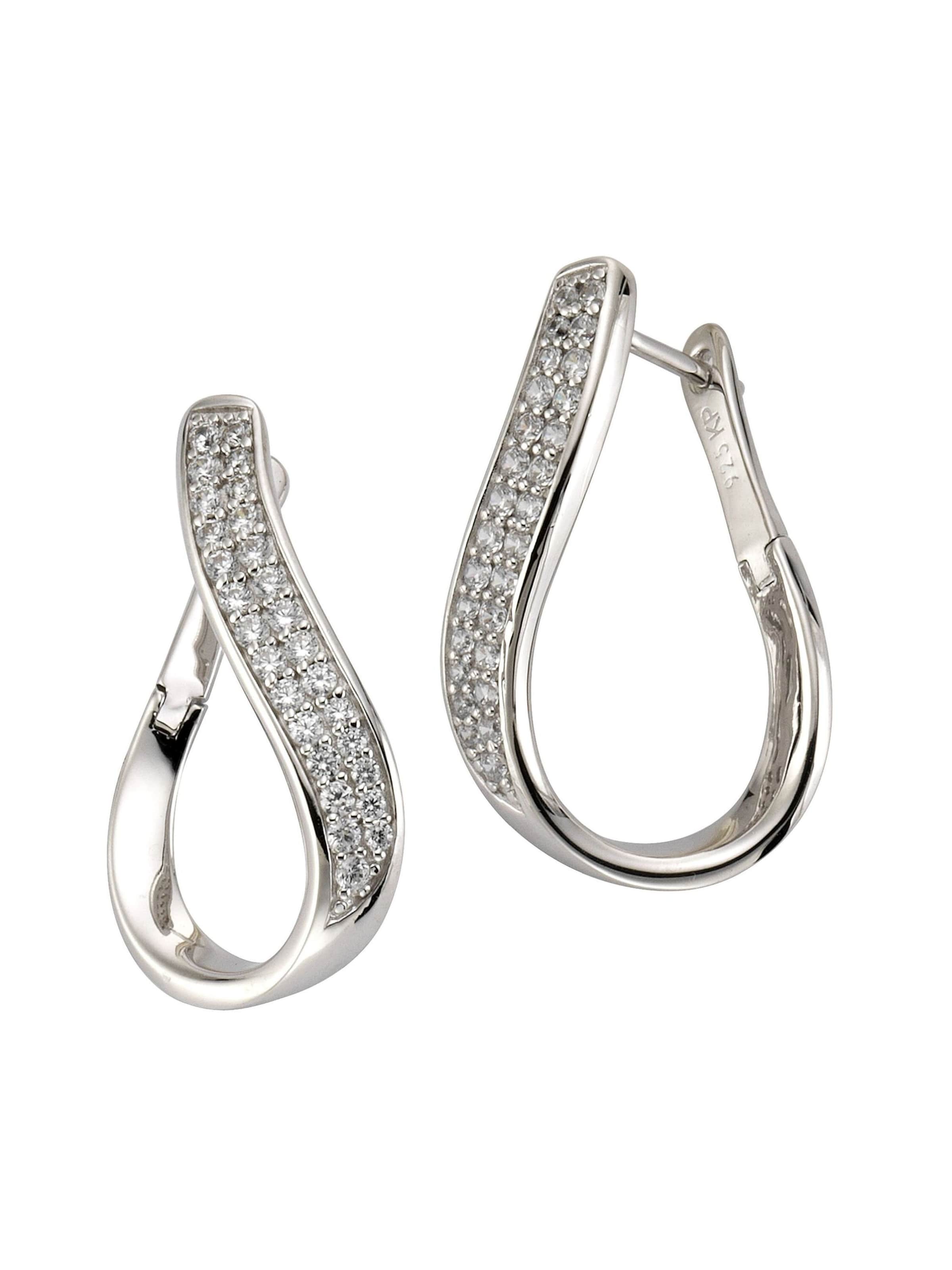 CELESTA Boucles d'oreilles en blanc, Vue avec produit