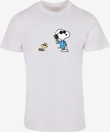 Merchcode T-Shirt 'Peanuts Sunglasses V2' in Weiß: predná strana