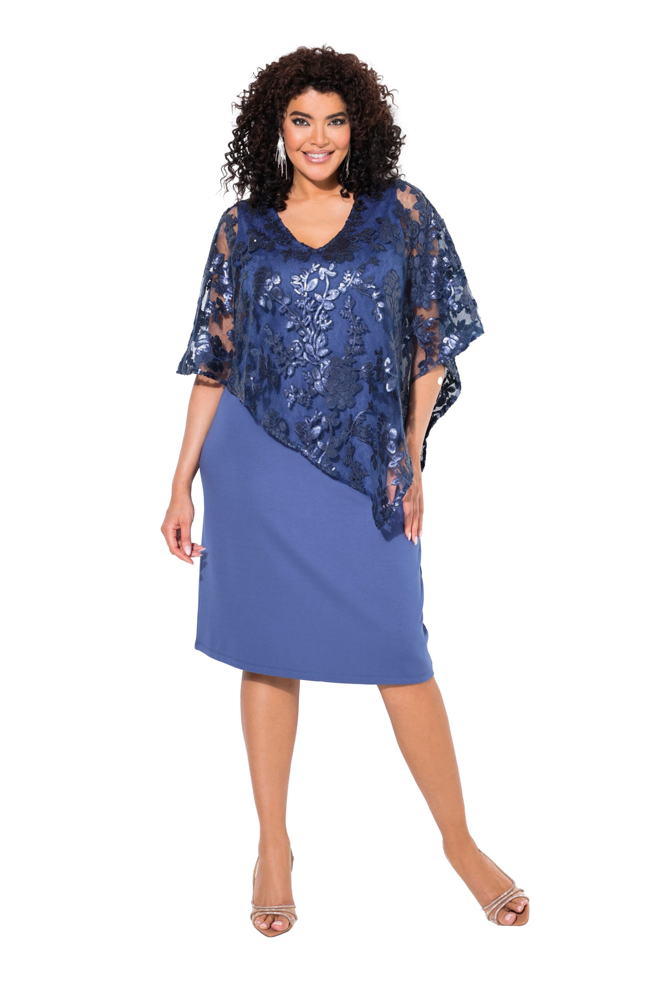 Ulla Popken Abendkleid in Blau