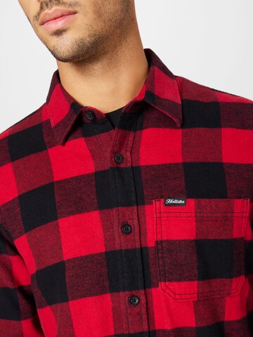 HOLLISTER Regular fit Button Up Shirt in Red