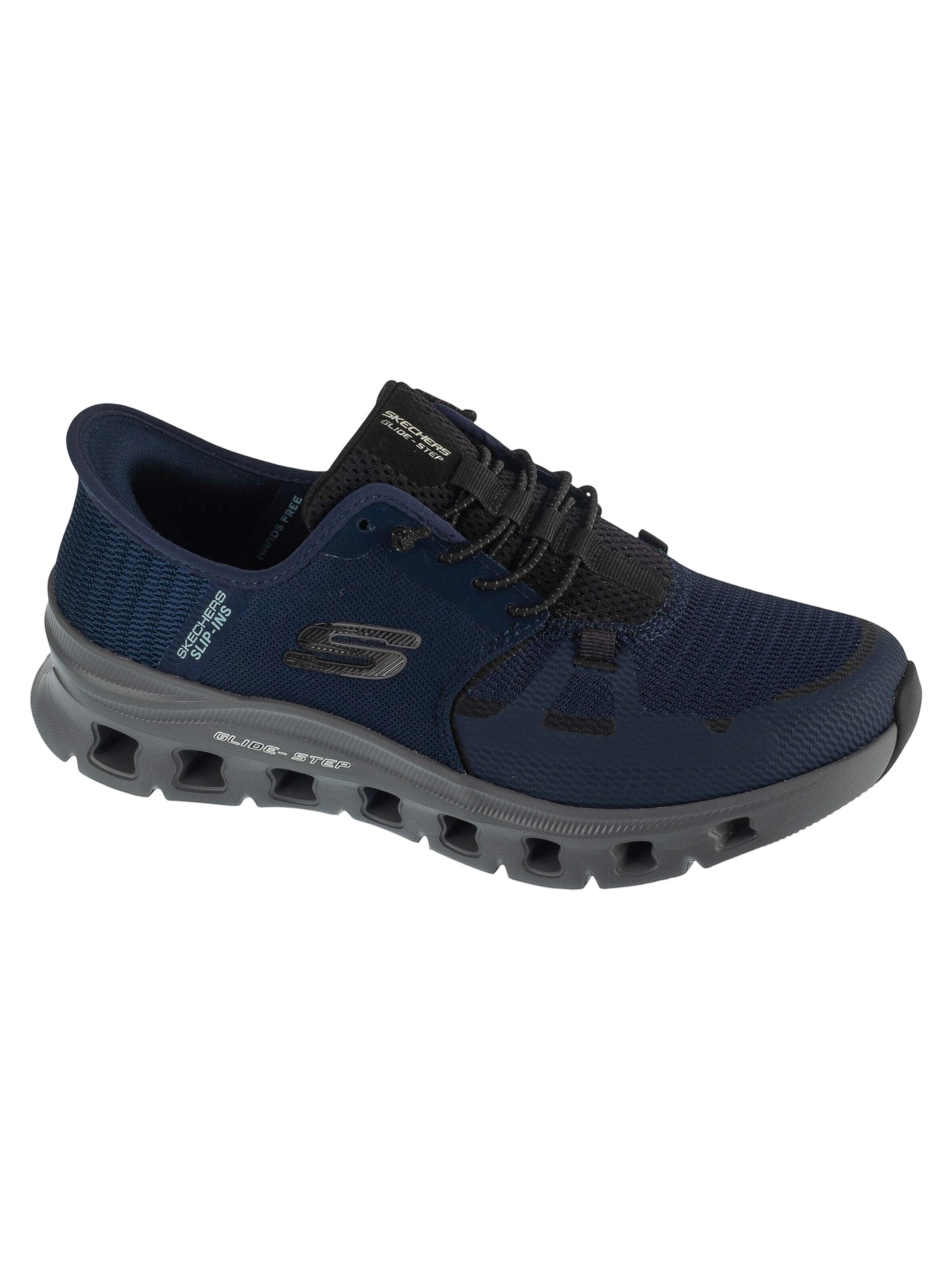 Baskets basses SKECHERS en bleu : devant