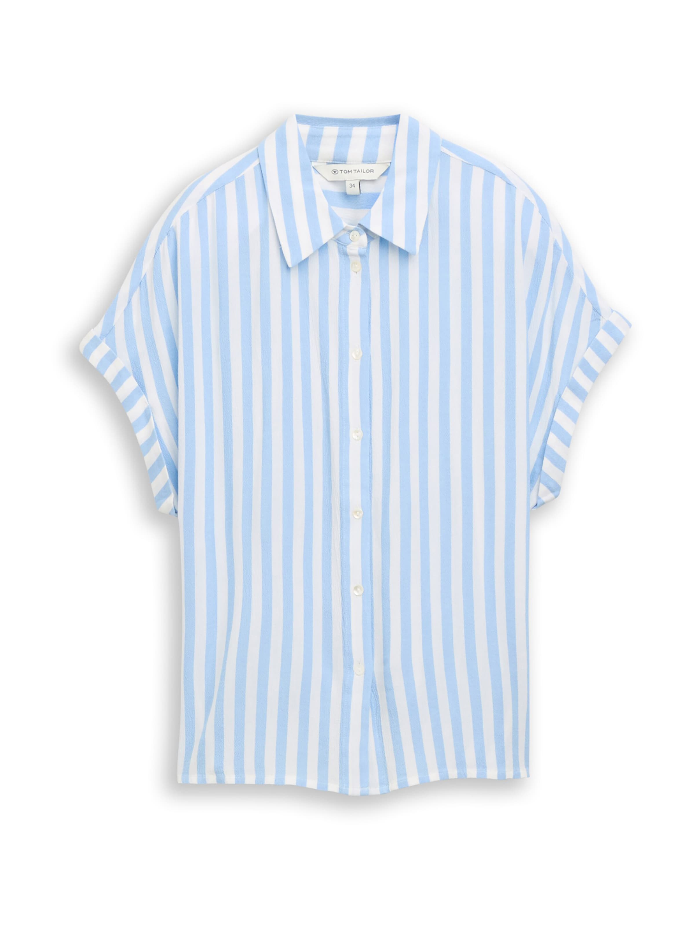 TOM TAILOR Блуза в синьо: отпред