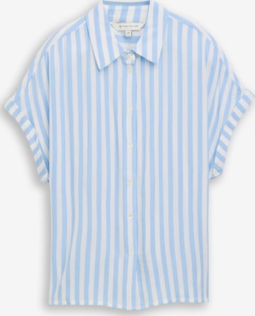 TOM TAILOR Блуза в синьо: отпред