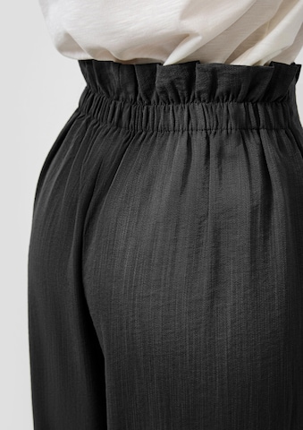 QS Wide Leg Hose in Schwarz