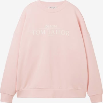 TOM TAILOR DENIM Sweatshirt i rosa: forside