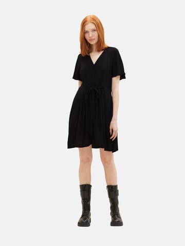 TOM TAILOR DENIM - Vestido camisero en negro