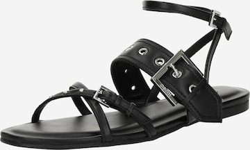 HUGO Remmisandaalit 'Tayna' värissä musta: etupuoli