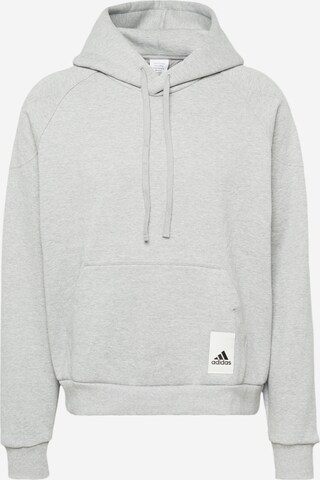 ADIDAS SPORTSWEAR Sportsweatshirt 'Lounge Fleece' in Grijs: voorkant