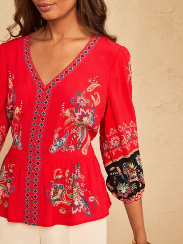 love & roses Blouse in Red