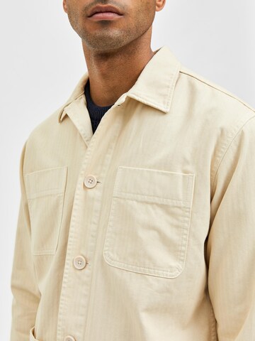 SELECTED HOMME Comfort Fit Hemd 'Tony' in Beige