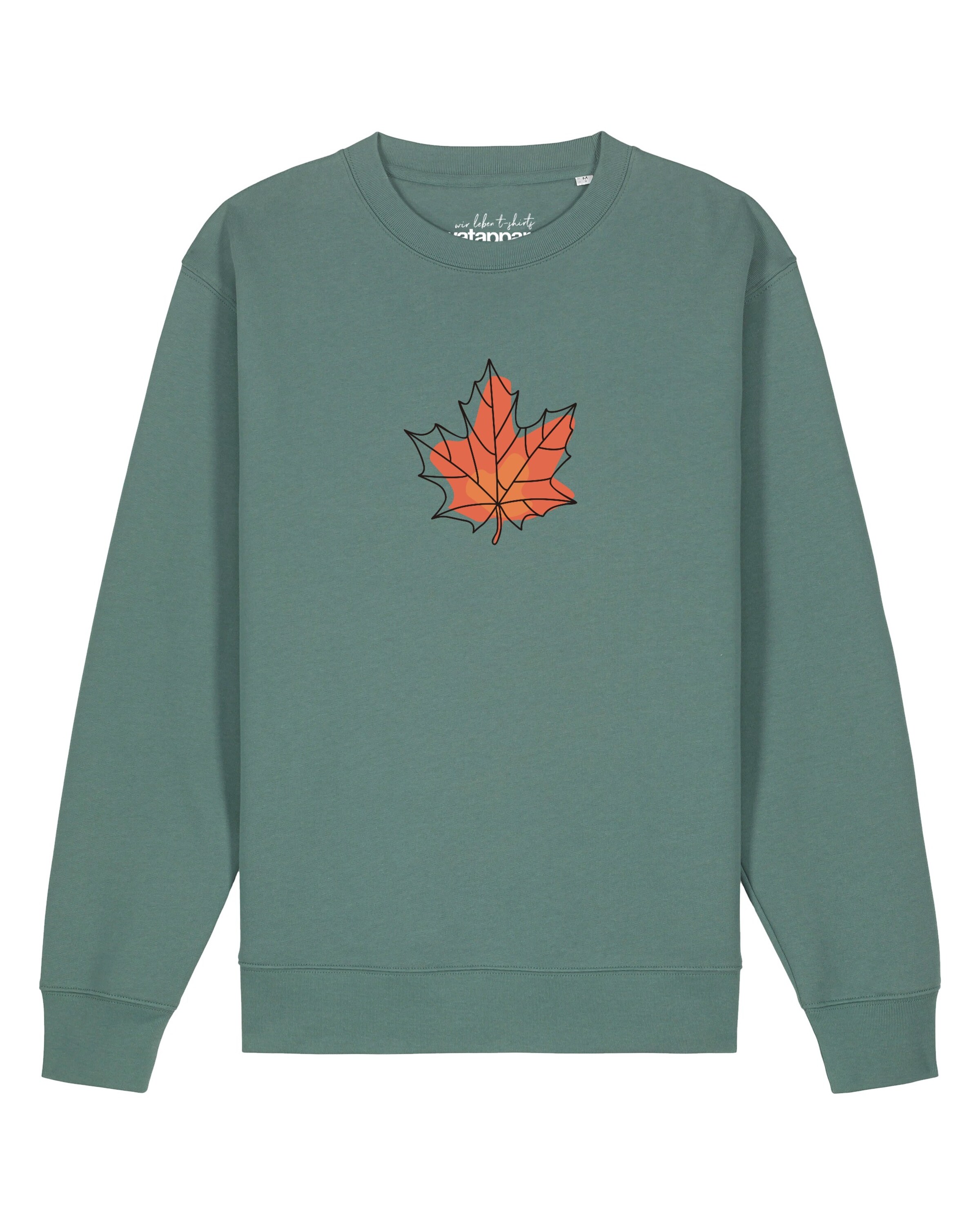 Watapparel Sweatshirt 'Herbst' in Groen: voorkant