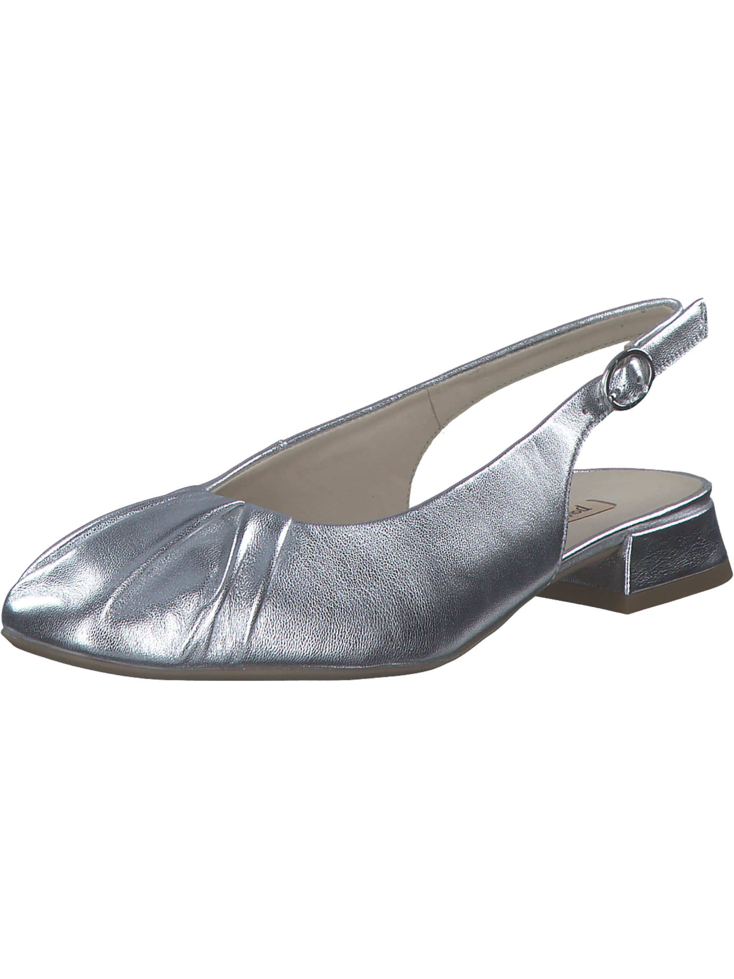 Paul Green Ballet Flats in Silver: front