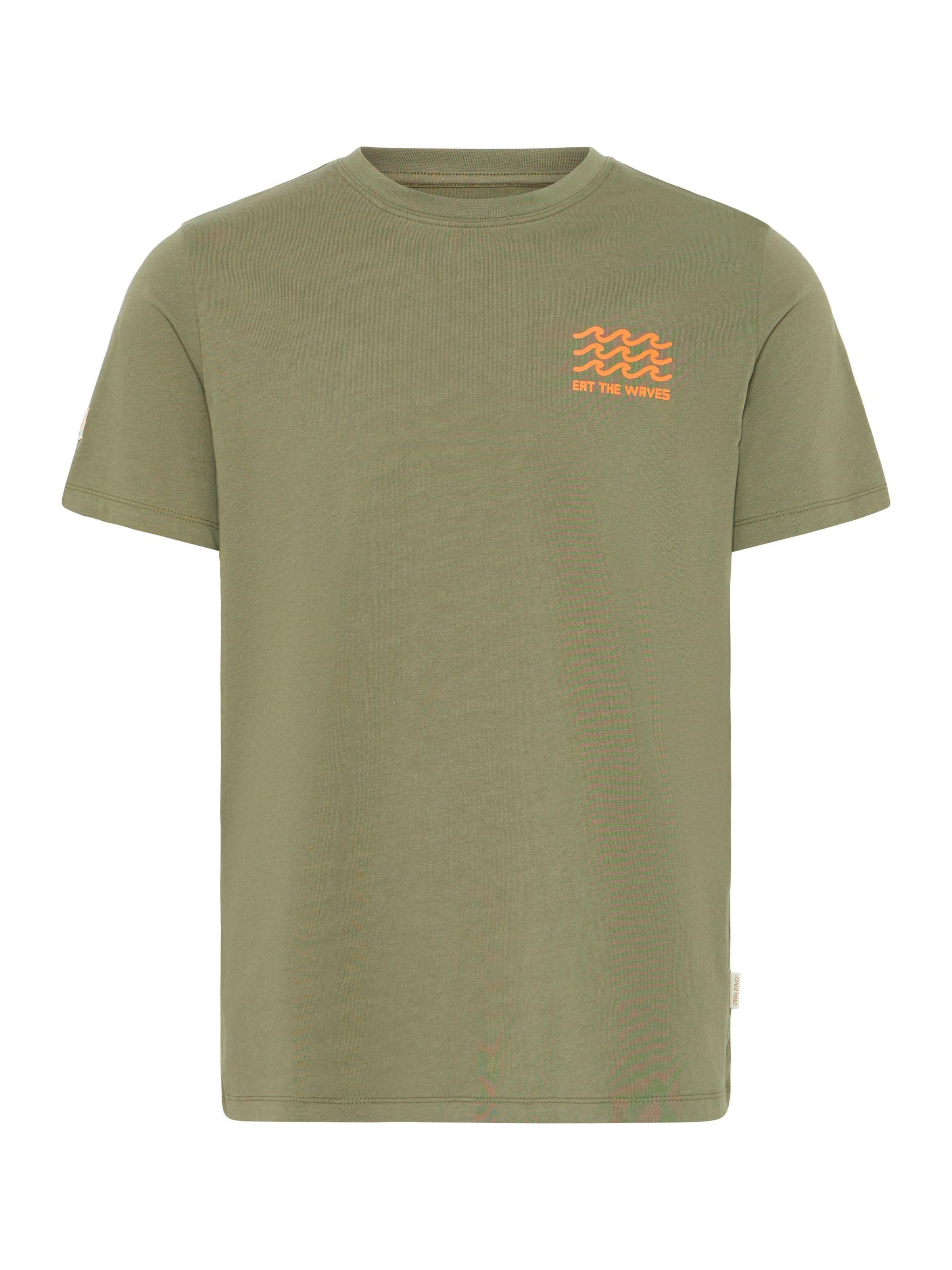 Tricou 'BHSun Island' de la BLEND pe verde: față