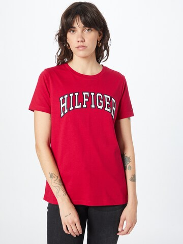 TOMMY HILFIGER Shirt 'VARISTY' in Rood: voorkant