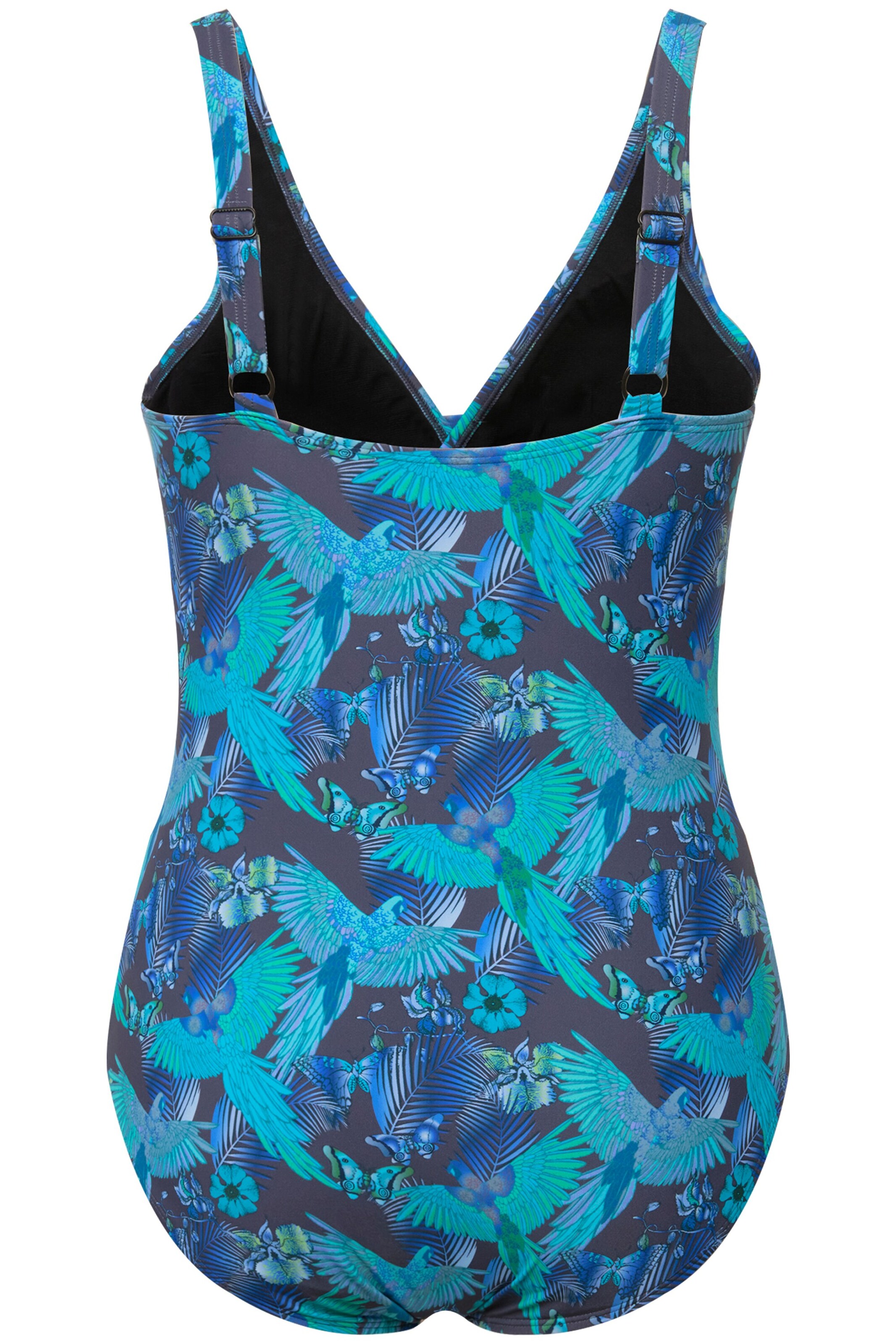 Ulla Popken Bustier Badpak in Blauw