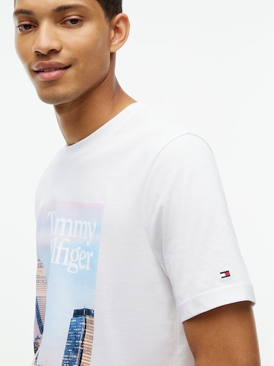 TOMMY HILFIGER Shirt in XS in de kleur Crème / Lichtblauw / Wit, Productweergave
