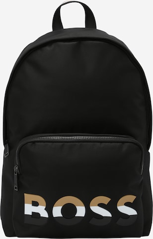 BOSS Black Backpack 'Catch 2.0' in Black: front