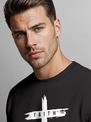 Neverless Sweatshirt 'Faith'‌‌‌‌‌‌‌ in Schwarz