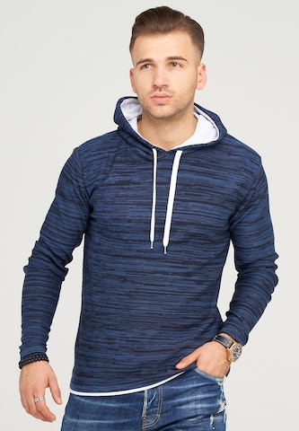 behype Kapuzensweatshirt 'NATHANAEL' in Blau: predná strana