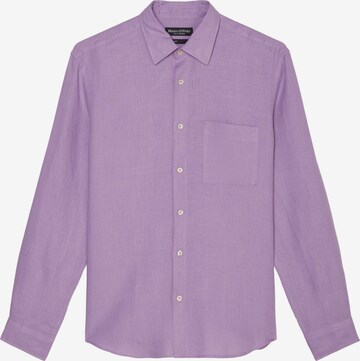 Marc O'Polo Button Up Shirt in Purple: front