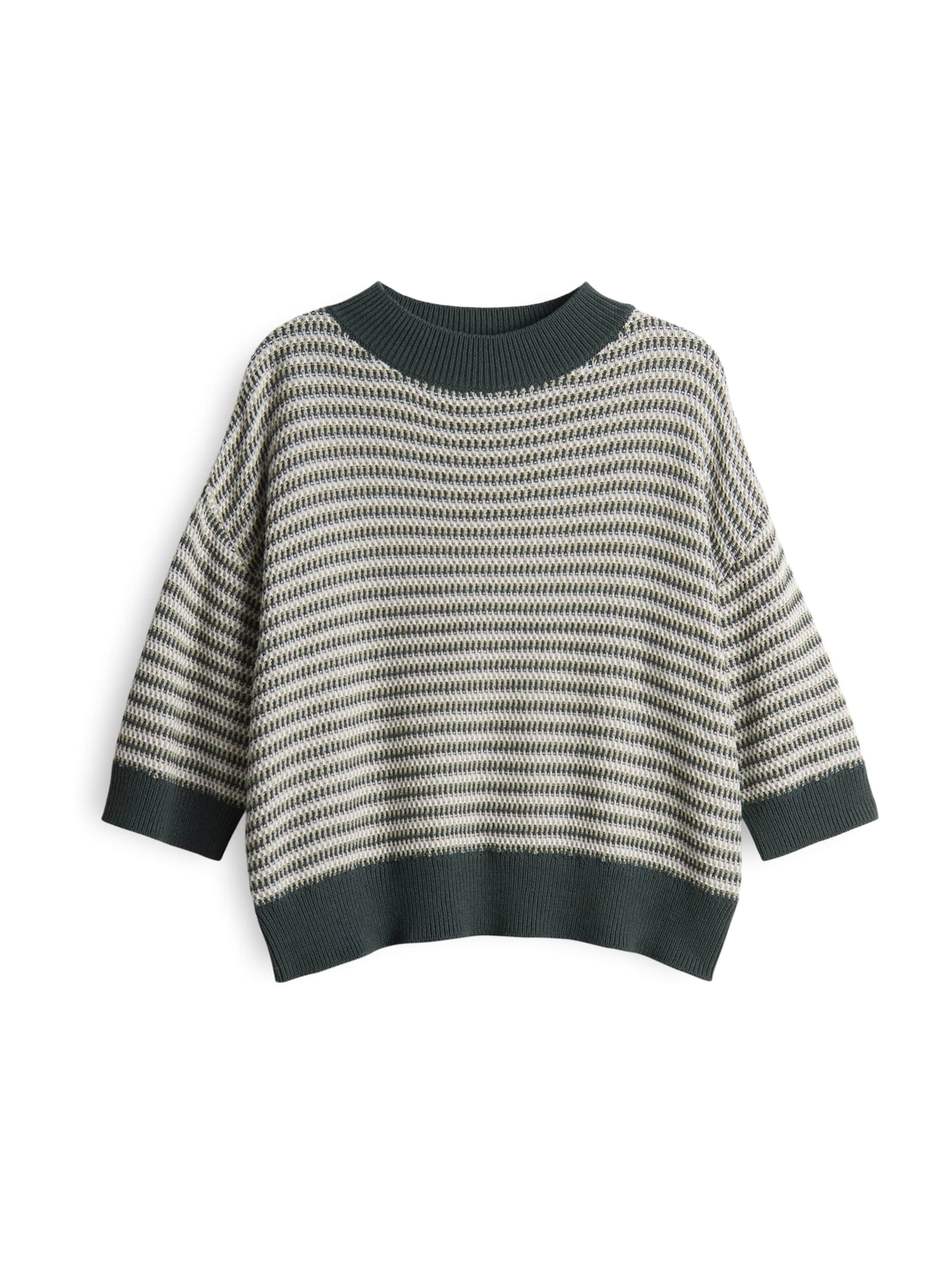 OPUS Sweater 'Peipina' in Ecru / Light green / Dark green, Item view