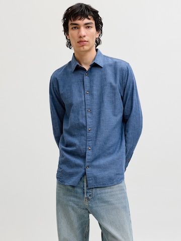 Coupe regular Chemise 'JJESUMMER' JACK & JONES en bleu : devant