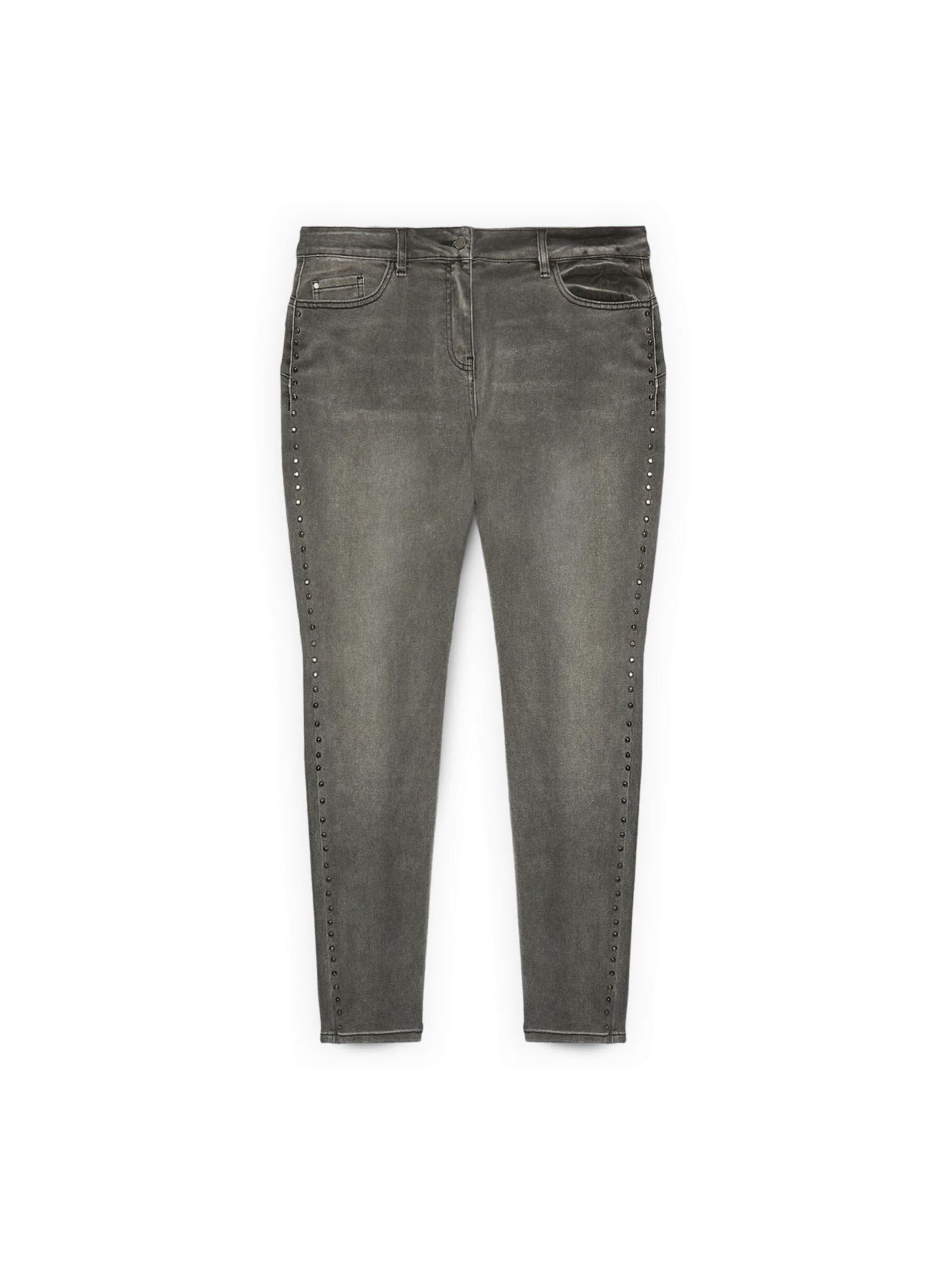 Skinny Jean Fiorella Rubino en gris : devant