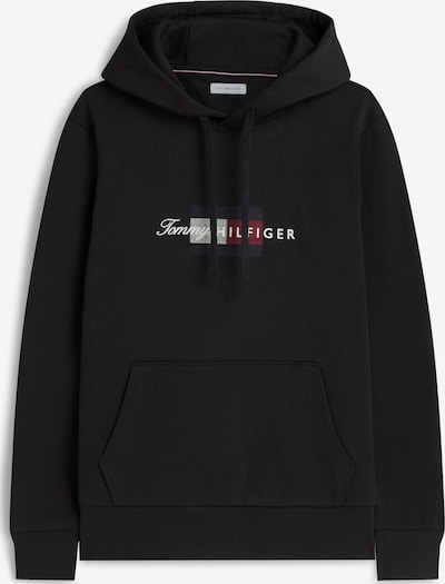 XS dydžio Megztinis be užsegimo 'Flag Graphic Drawstring' iš TOMMY HILFIGER, spalva – burgundiško vyno spalva / juoda / balta, Prekių apžvalga