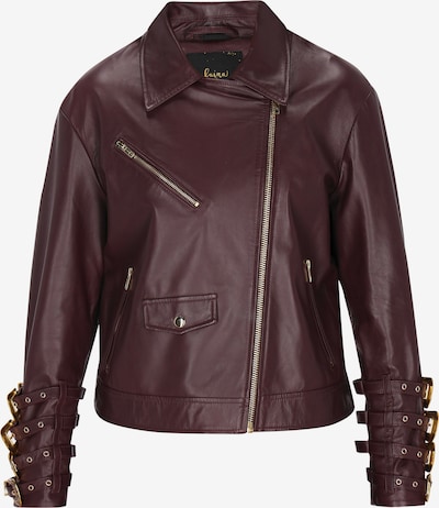 Demisezoninė striukė iš faina, spalva – vyšninė spalva, Prekių apžvalga