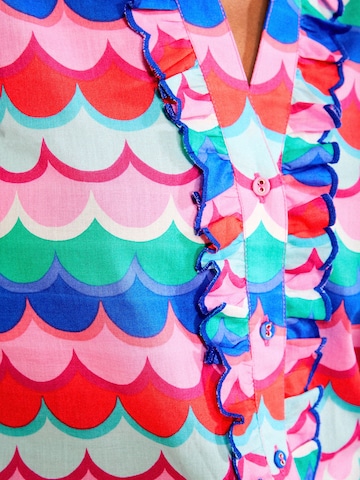 love & roses Blouse in Wit