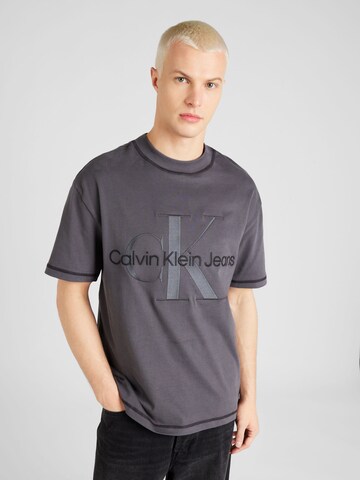 pelēks Calvin Klein Jeans T-Krekls: no priekšpuses