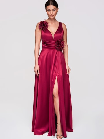 Ombre Abendkleid in Rot: Vorderseite