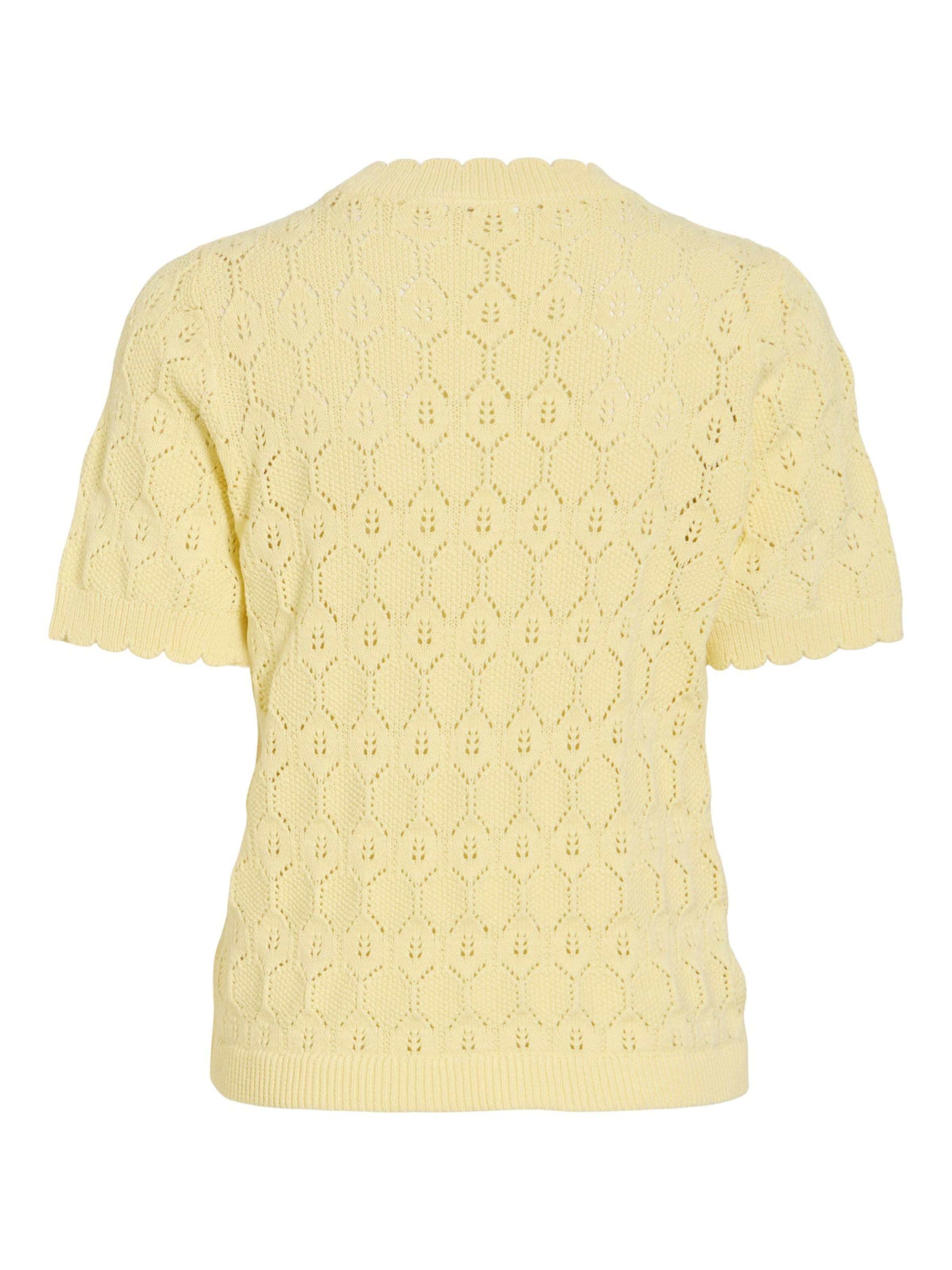 VILA Gebreide bodywarmer 'VILowen' in Geel