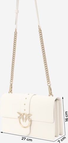 PINKO - Mala de ombro 'LOVE' em branco