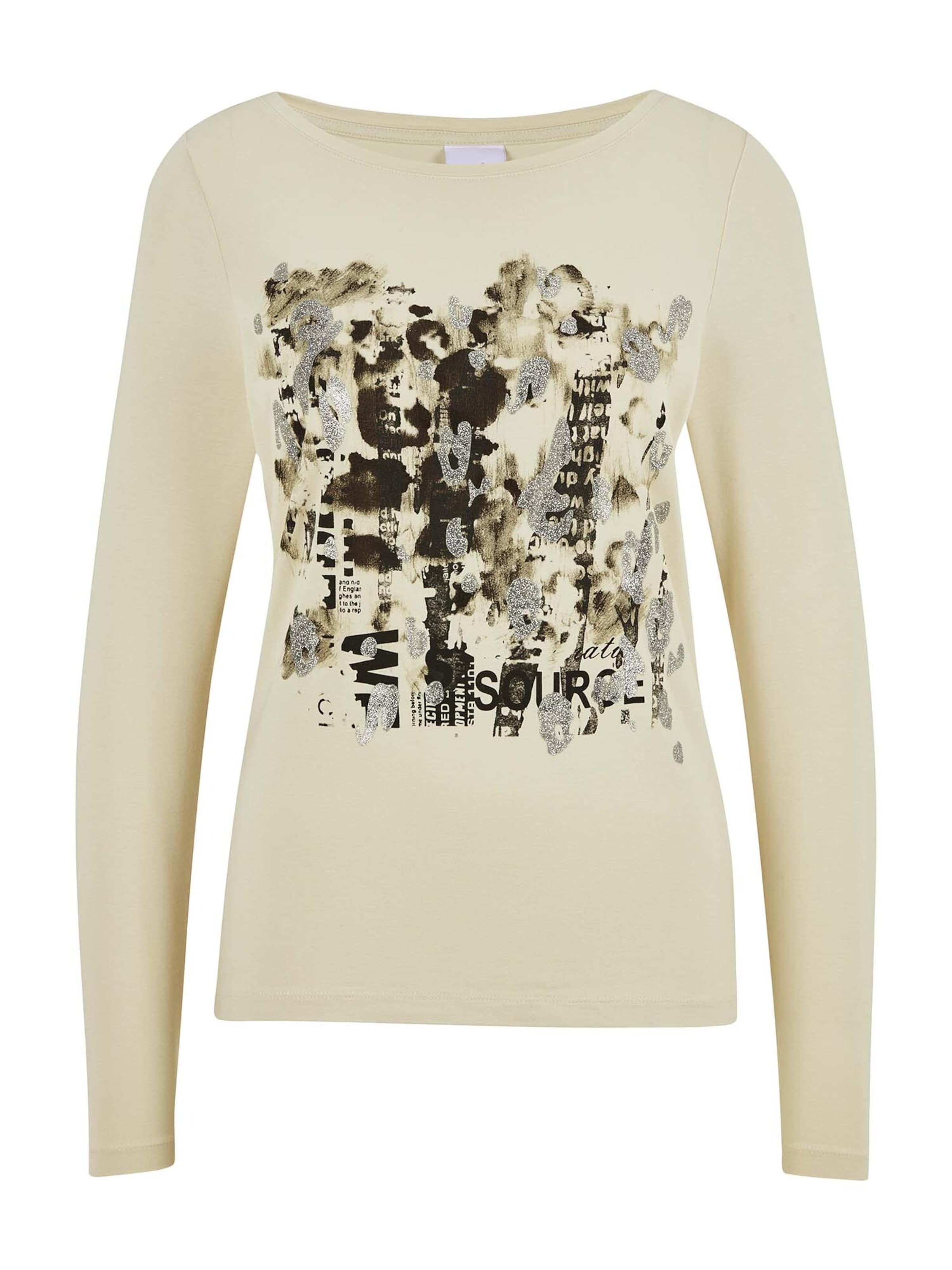 MADELEINE Shirt in anthrazit / schwarz / perlweiß, Produktansicht