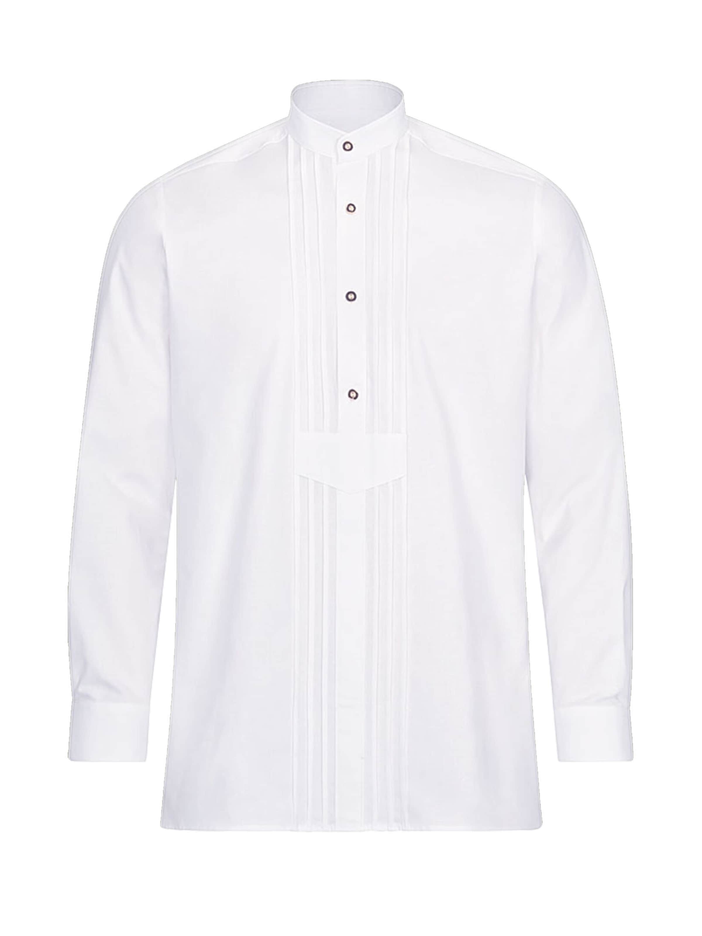 Aumühle Regular Fit Trachtenhemd 'ustl' in Weiß: Vorderseite