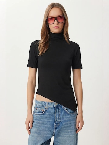Camicia da donna 'Blusen' di Happiness İstanbul in nero: frontale