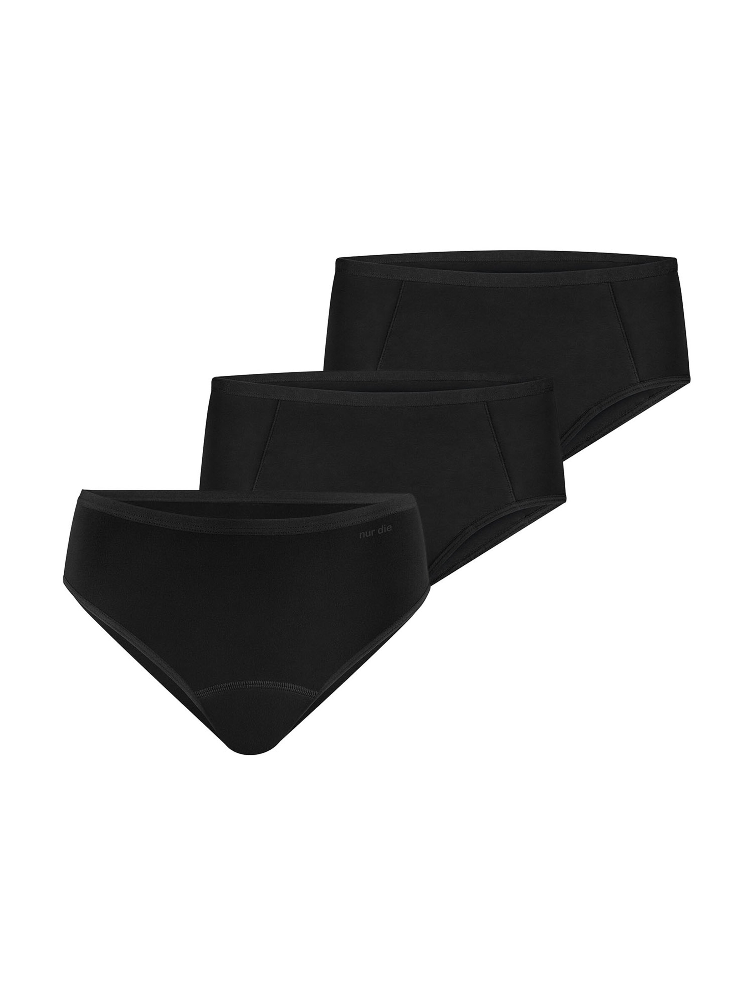 Nur Die Slip ' Protection Trio Panty mittelstark extrastark ' in Black: front
