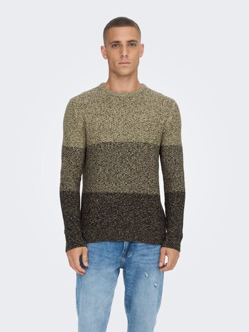 Only & Sons Pullover 'Tuck' in Grün: predná strana