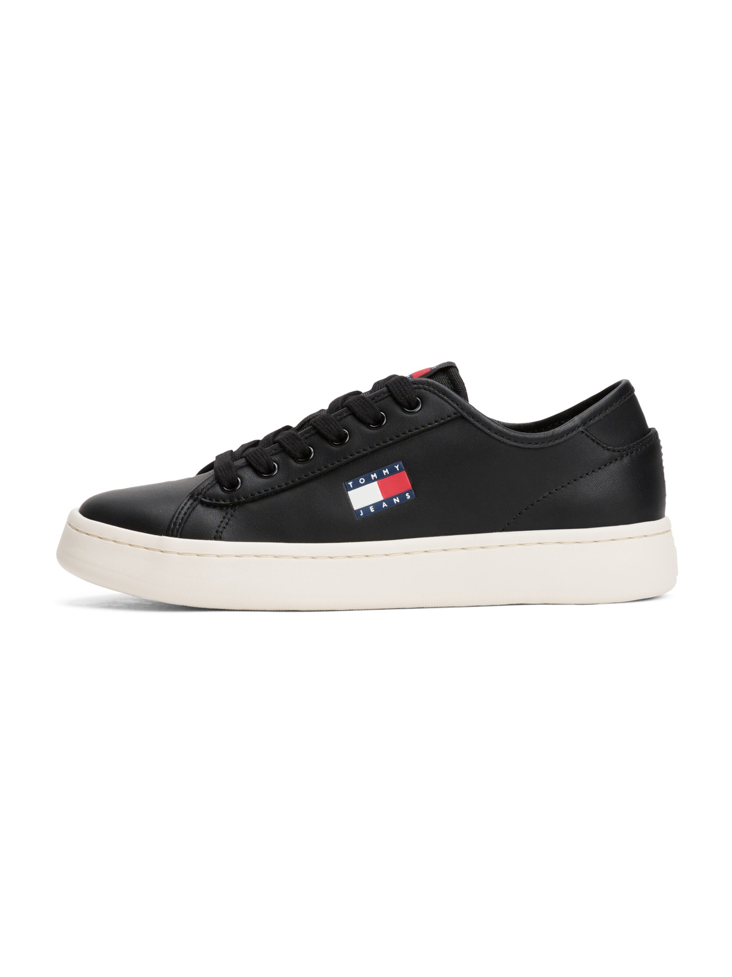 Sneaker low de la Tommy Jeans pe negru: față