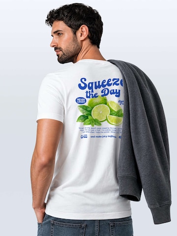 Neverless Shirt 'Squeeze the Day'‌‌‌‌‌ in Weiß