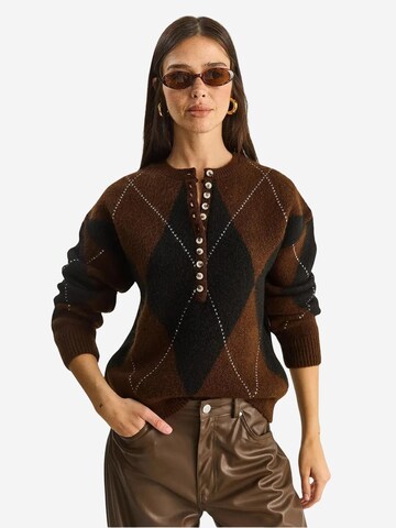 Pull-over Bianco Lucci en noir : devant