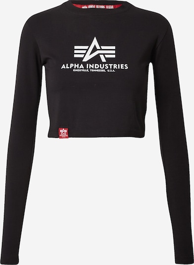 ALPHA INDUSTRIES Camiseta en negro / blanco, Vista del producto